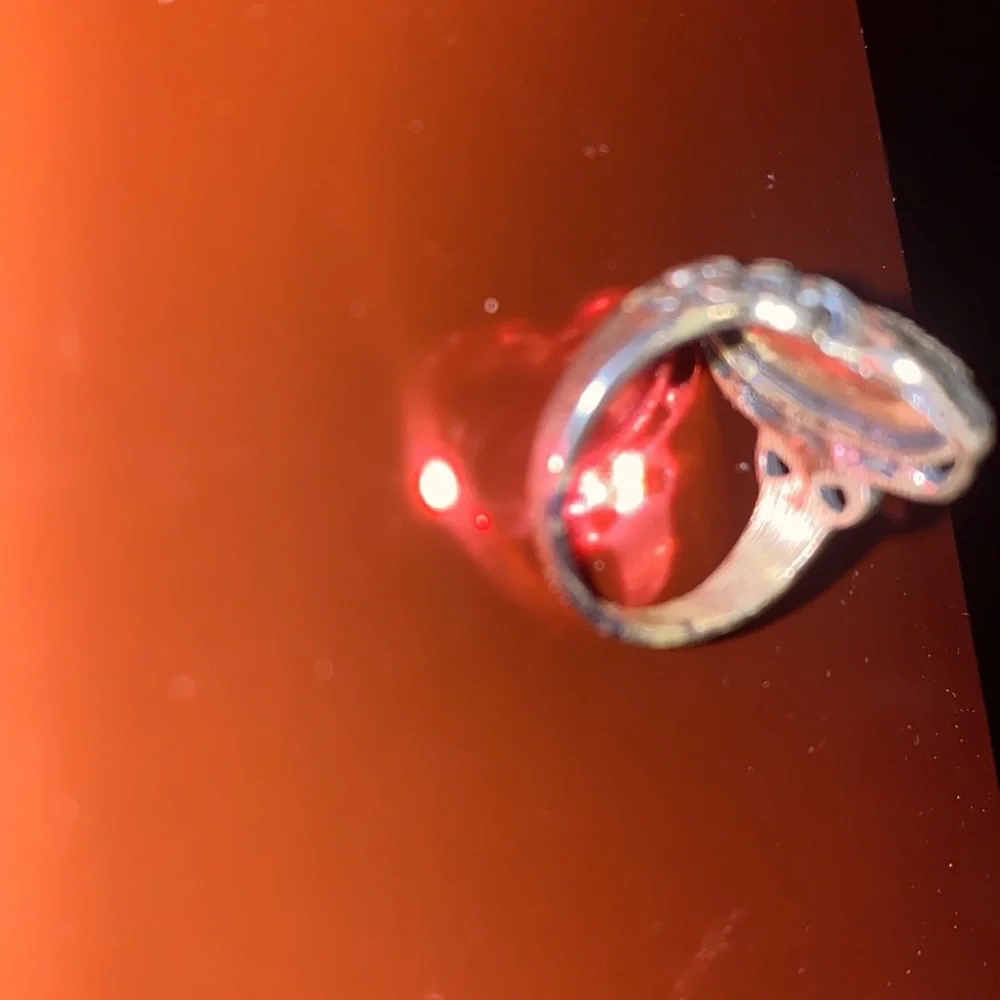 New vintage Sterling silver Ring with black Diamond